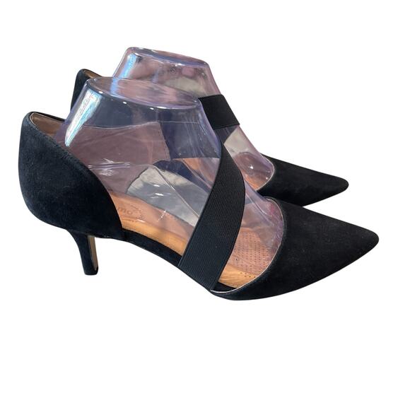 Corso Como Denice Suede Closed Toe Heels Size 8.5 in Black - Picture 6 of 12